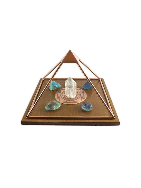 Piramidă Meru Din Cupru Handmade Diagramă Sacră Sri Yantra Activată Încărcare Energizare Feng Shui Meditație