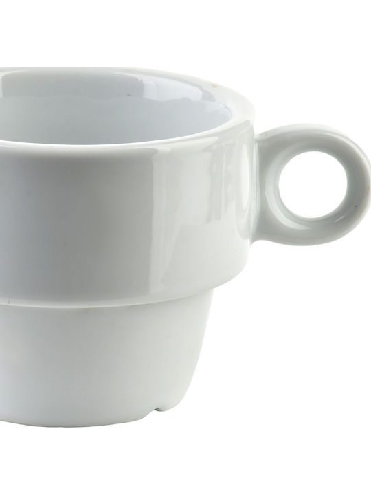 Mondex Cesti Espresso Din Porțelan Alb 120ml