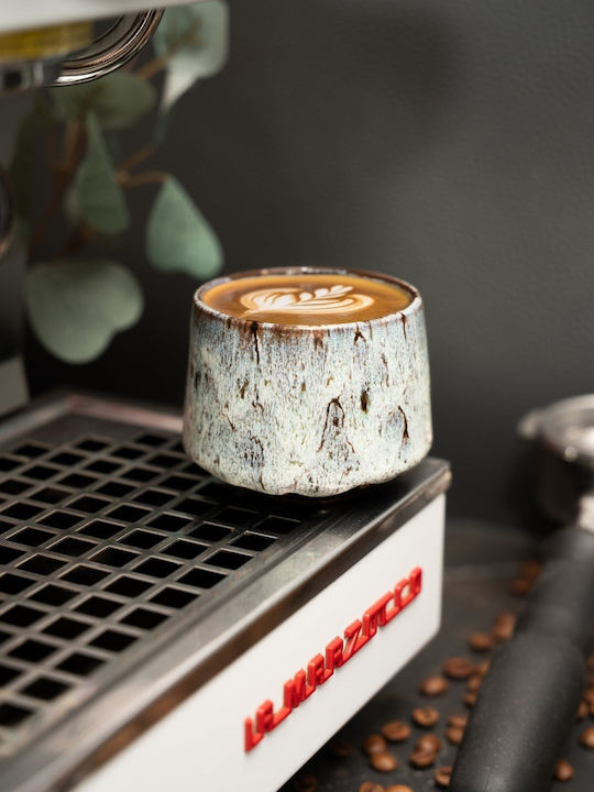 Set Cesti Cappuccino Ceramice Verzi 180ml 4 Bucăți