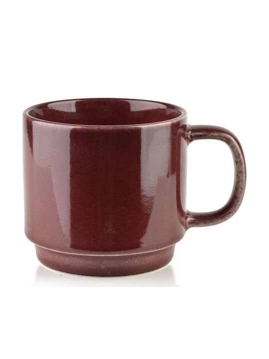 Mondex Set Kaffee Tassen aus Porzellan Rote 4 Stück