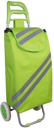 Stoff Einkaufswagen Λαϊκής Grüne 35x30x96cm