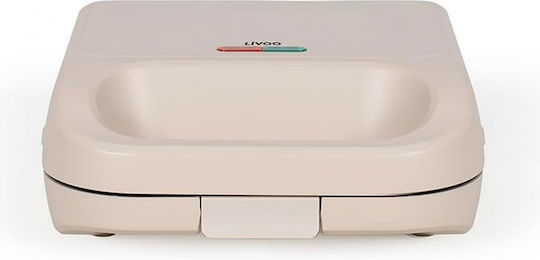 Livoo Sandwich Maker with Non-Stick Removable Plates for 2 Toasts 750W
