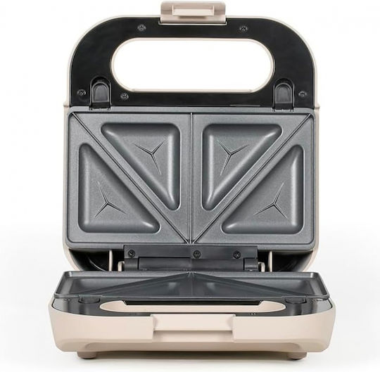 Livoo Sandwich Maker with Non-Stick Removable Plates for 2 Toasts 750W