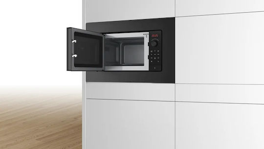 Bosch Εντοιχιζόμενος Φούρνος Μικροκυμάτων 20lt Μαύρος