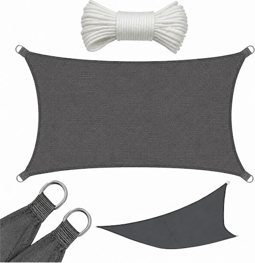 Rechteckiges Netz- und Schattengewebe Grau 2x3m 160gr/m²