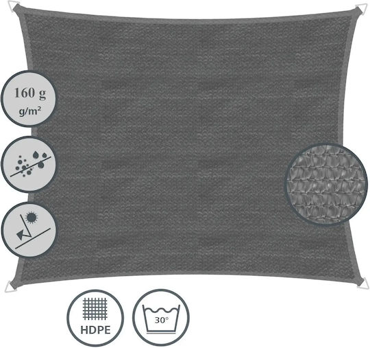 Plasă / Pânză De Umbrire Rectangulară Gri 3x3m 160gr/m²