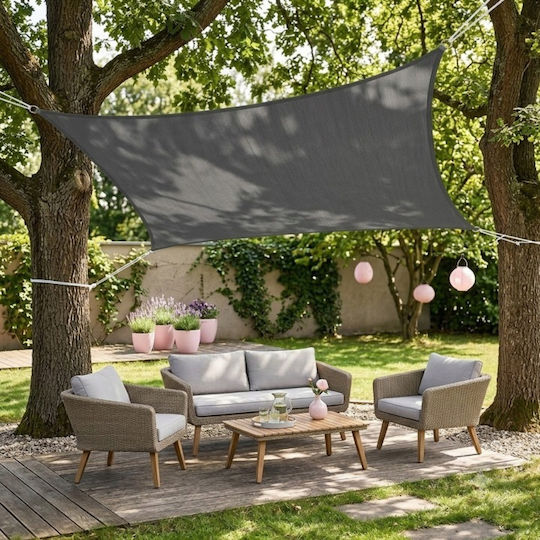 Plasă / Pânză De Umbrire Rectangulară Gri 3x3m 160gr/m²