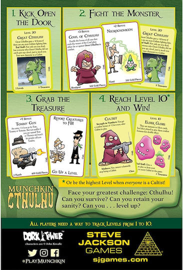Επιτραπέζιο Παιχνίδι Munchkin Cthulhu για 3-8 Παίκτες 10+ Ετών (EN) Steve Jackson Games