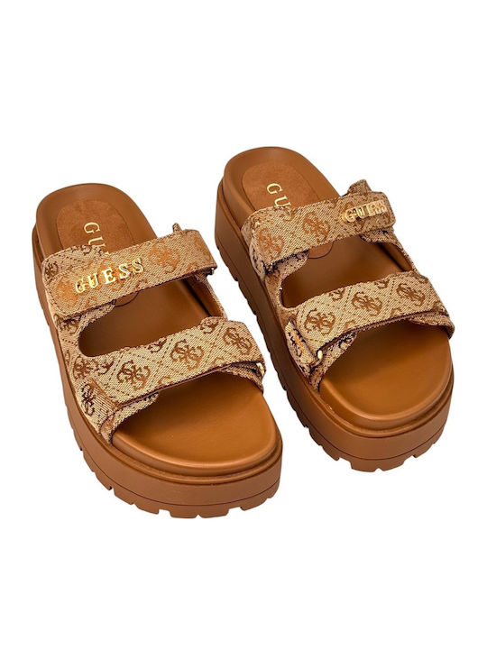 Sandale Flatforme Damă Maro