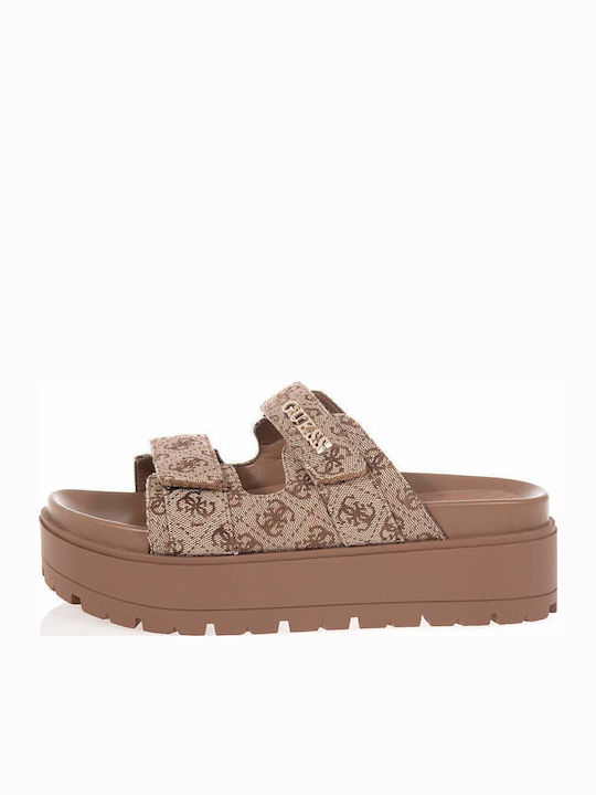 Sandale Flatforme Damă Maro