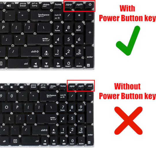 Laptop Keyboard Asus Vivobook 15 A542u A580 X542 X542b X542ba X542u X542ur X542uqr X542un X542uf 90nb0h92-r30fr0 90nb0h92-r30us0 US No Frame Black Code 40647uspower