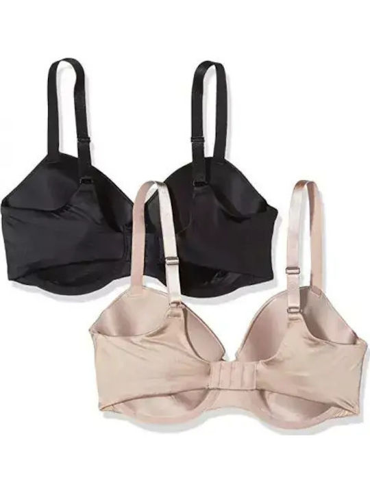 Damen BH-Set Be Yourself Az13749-2689784 2 Stück Schwarz Beige 90g