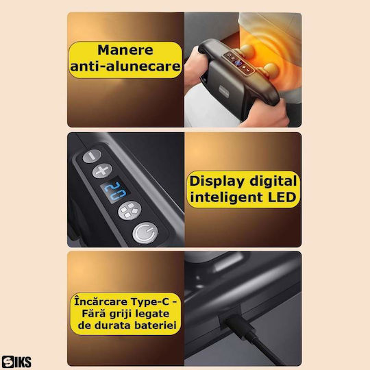 Pistol de Masaj pentru Spate și Corp cu Vibrație Negru