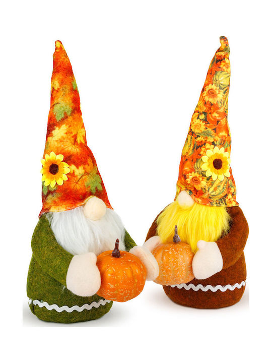 Autumn Decoration Gnome Pumpkin 35 Cm Textile Figurine