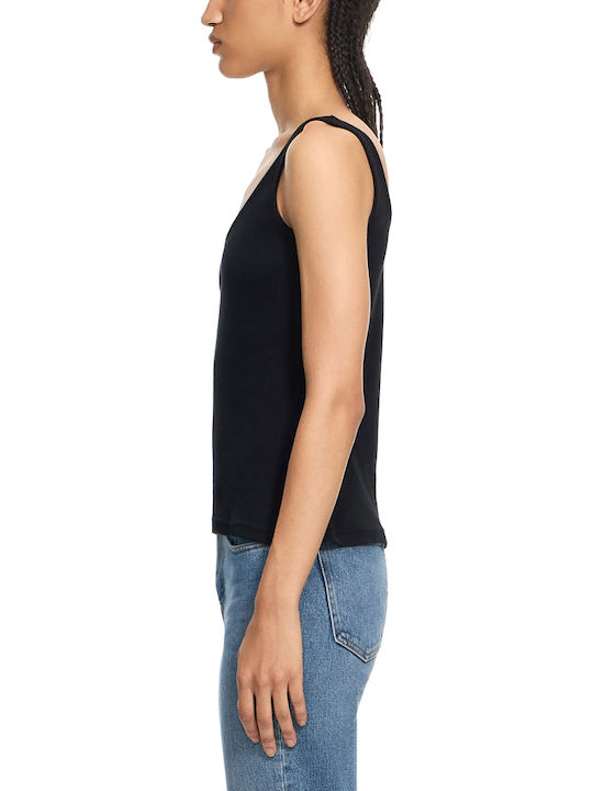 Women's Cotton Sleeveless Black Top