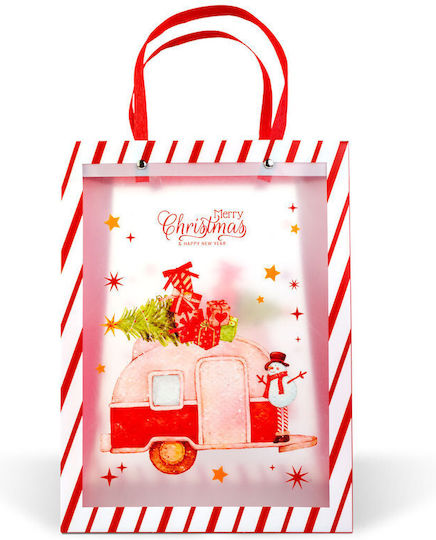 Geantă de Crăciun din Plastic pentru Cadou 24x9.5x19.5 cm (Diverse Modele)