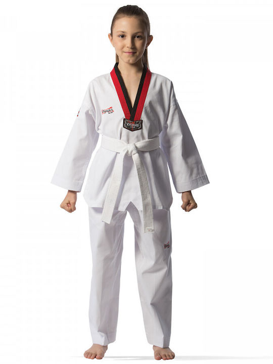 Olympus Sport Kyorugi Poom Taekwondo Dobok Unisex White