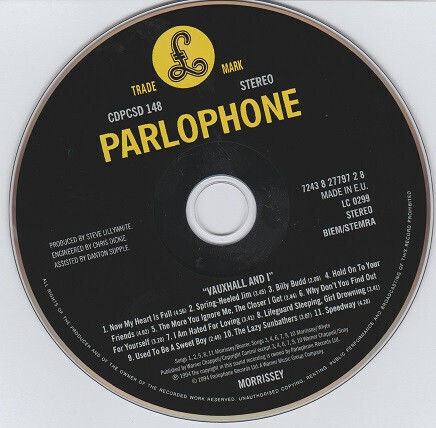 Morrissey Vauxhall I Cd