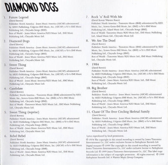 Bowie* Diamond Dogs Cd