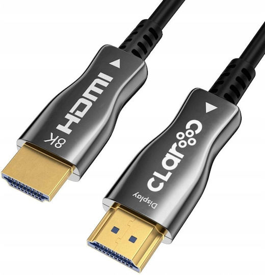 Claroc HDMI 2.1 HDMI Кабел HDMI Мъжки - HDMI Мъжки 100 м Черен