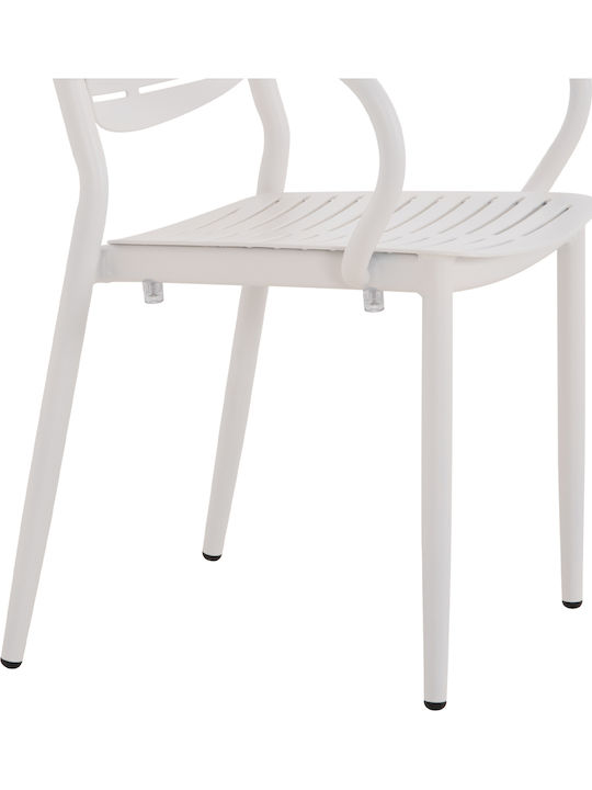 Set de Masă pentru Exterior Hilliard 5 Piese Alb