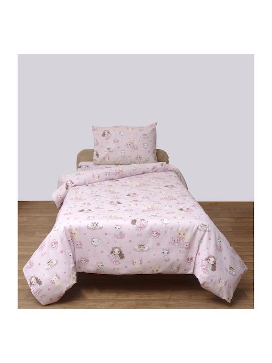 Viopros Bed Sheets Set for Single Bed with Rubber Hugger 100x200+25cm Rubber Hugger 3 Pieces