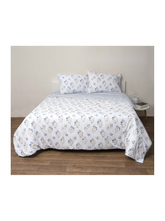 Viopros Veroniki King Size Bed Sheets Set 280x270cm Veroniki (4 Pieces)