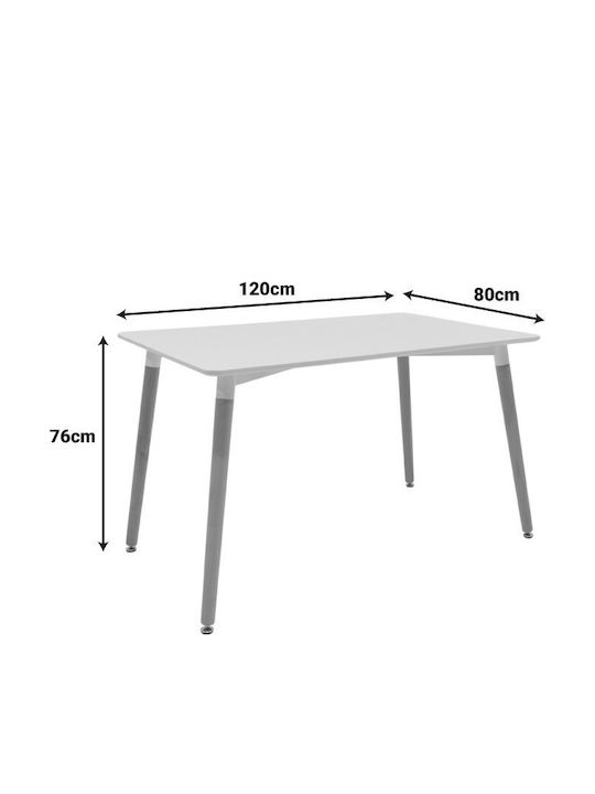 Pakketo Esszimmermöbel-Set Parker Mit 4 Stücken 120x80cm