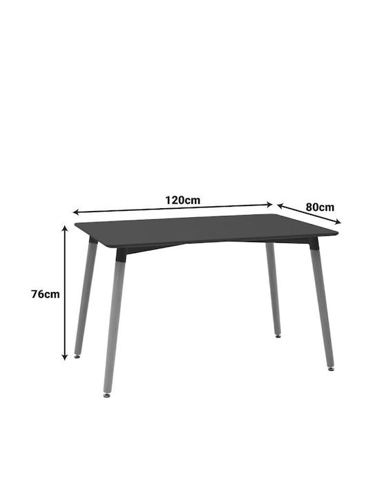 Kitchen Table Gaston with 4 Chairs 120x80cm