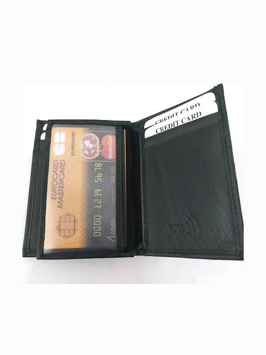 Leather Men's Card Wallet Green