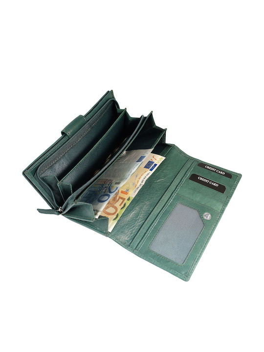 Portofel Dama Din Piele Cu RFID Verde