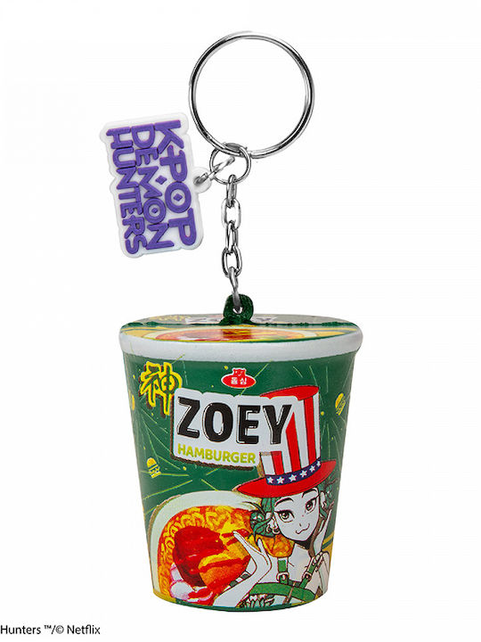 Squishy Keychain K-pop Demon Hunters Noodle Cup Zoey Hamburger