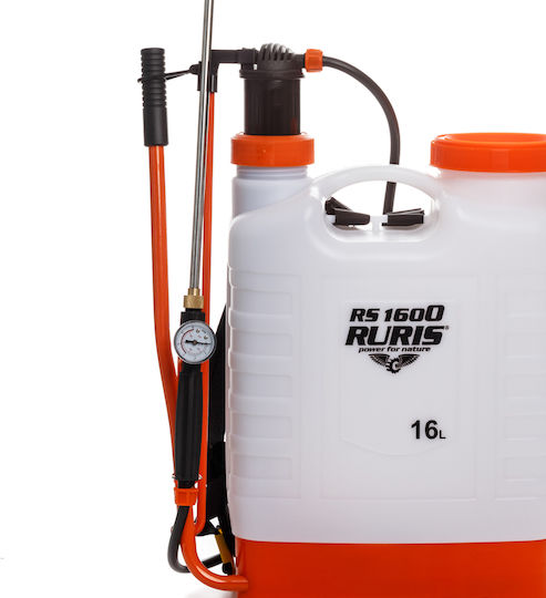 Ruris Rs 1600 Pulverizator Manual Cu Rucsac 16 L Rezervor Transparent Lance Telescopică Metalică