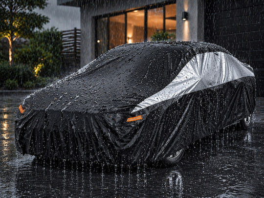 Verk Group Wasserdichte Autoabdeckung Für Alle Wetter XXL Schwarze Grau