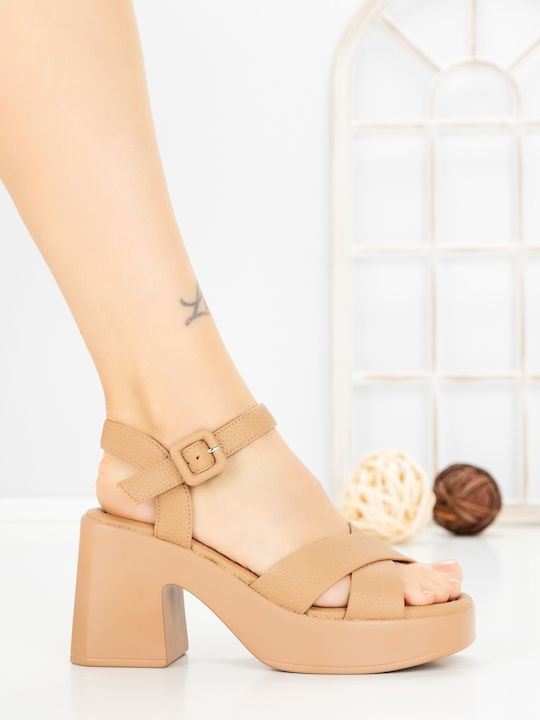 Sandale Elegante Damă Kaki