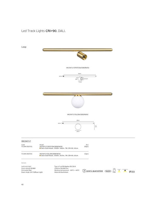 VK Lighting LED Warm White Spot in Gold Colour