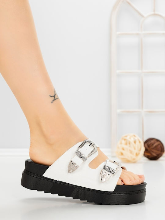 Women's Flat Sandals White