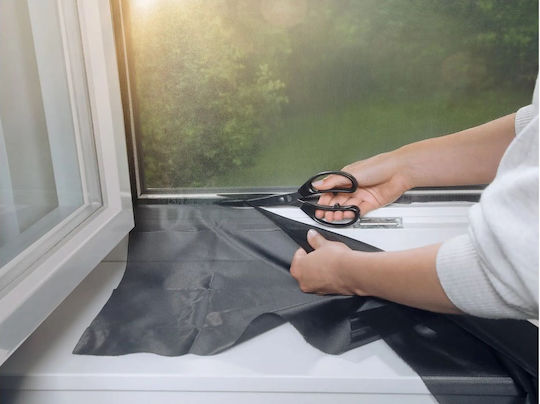 Tesa Moskitonetz Fenster mit Klebeband aus Polyester Grau 180x150cm