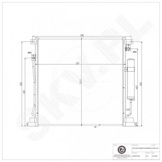 Radiator climatizare Fiat Fullback Mitsubishi L200 dezumidificator 6000607000