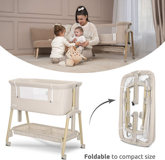 Lorelli Babywiege Millie mit Matratze und Rädern Blau