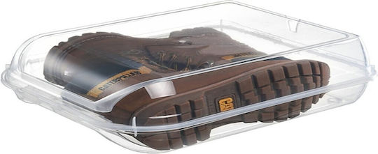 Storage Box Boots Transparent Stackable Ventilated Plastic Organizer Wardrobe Shoe Storage Travel Dust & Odor Protection 37 X 30 X 14 Cm