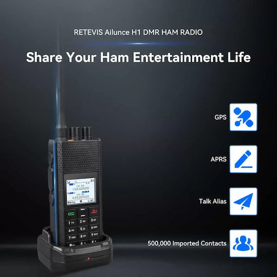 Retevis Ailunce H1 Wireless Two-Way Radio UHF/VHF 16W with Coloured Display