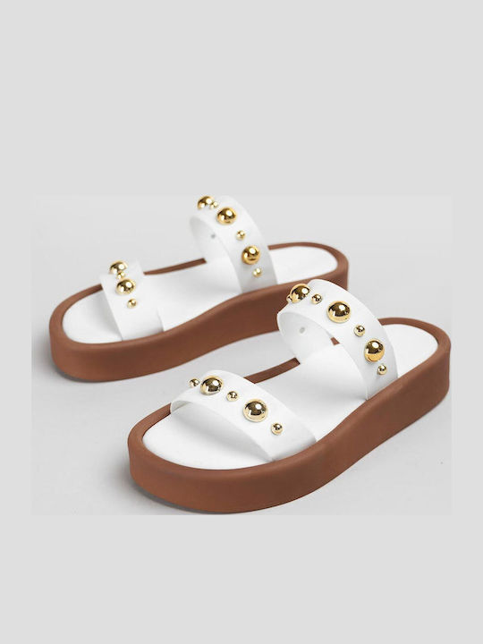 Women's Flat Sandals White