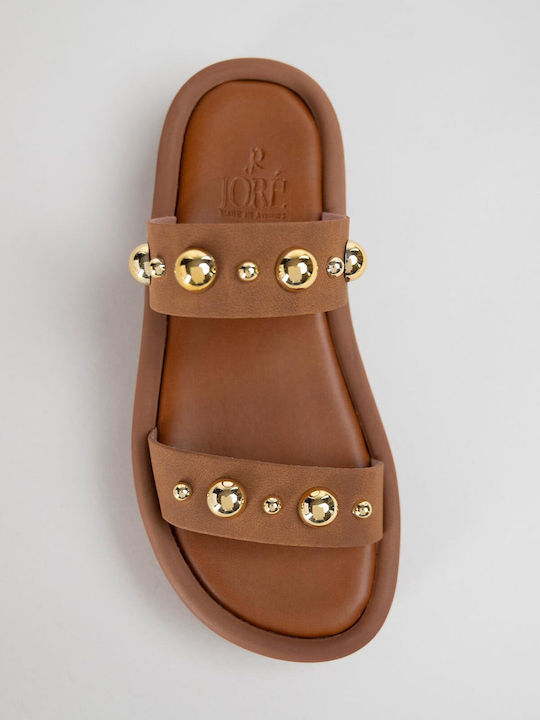 Women's Flat Sandals Tabac Brown