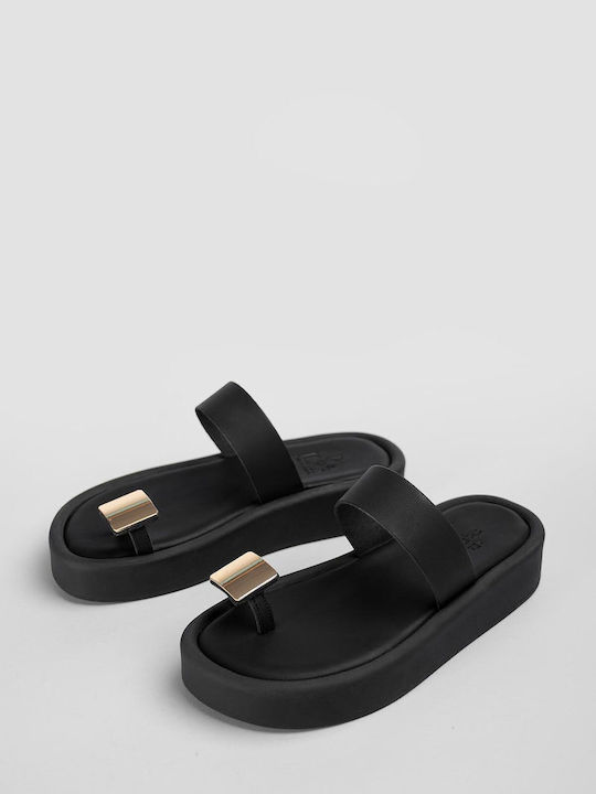 Γυναικεία Σανδάλια Flatforms Μαύρα