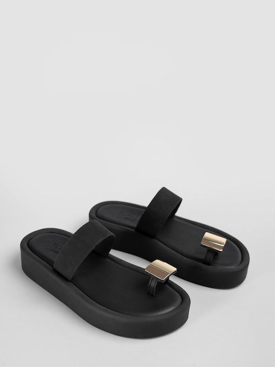 Women's Flat Sandals Flatforms Black