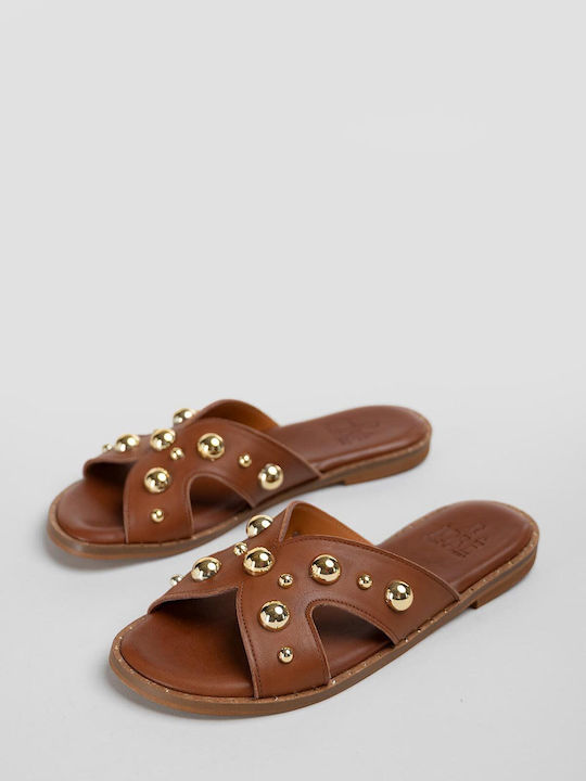 Women's Flat Sandals Tabac Brown