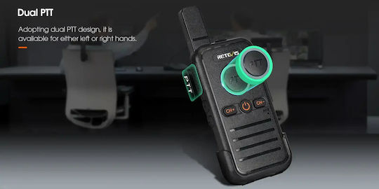 Retevis RB645 Mini Ασύρματος Πομποδέκτης PMR χωρίς Οθόνη Σετ 2τμχ
