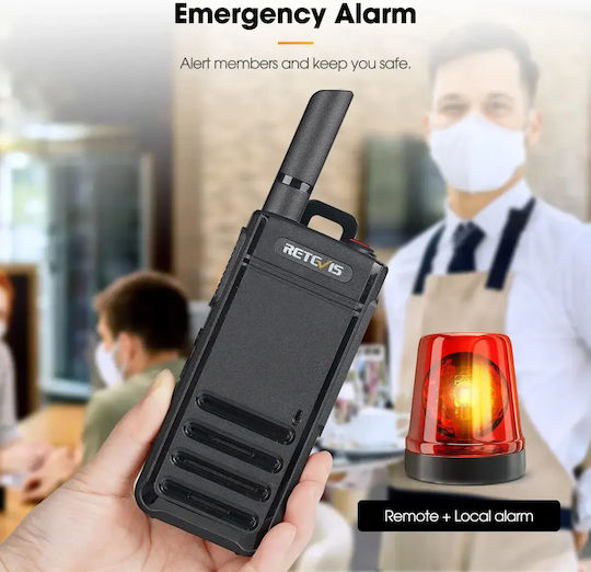 Retevis Rb639p Mini Walkie Talkie Pmr446 Usb-c și Bluetooth Set Căști 2 Bucăți