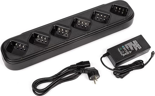Pack 6 Dynascan Eu-55 Επαγγελματικά Pmr-446 + Πολλαπλός Φορτιστής 6 Θέσεων